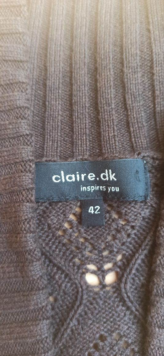 Czekoladowy duński kardigan Clair dk L