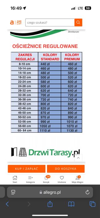 Futryna, ościeżnica regulowana 10-14cm do drzwi producenta Windoor
