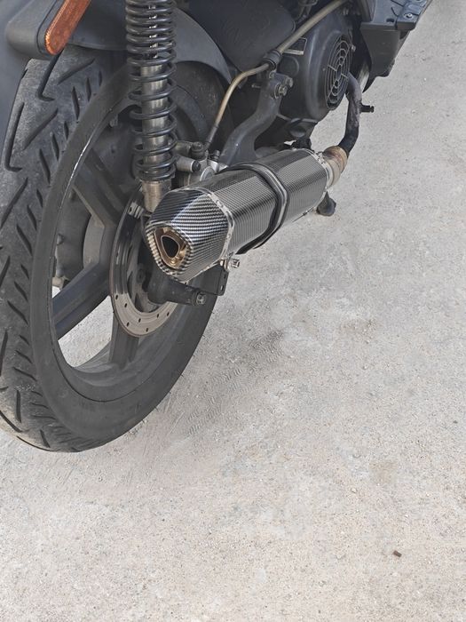 Escape em aço inoxidável, novo nunca usado para todos tipo de motas e