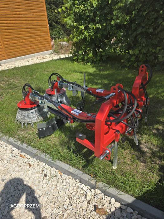 zamiatarka do usuwania chwastów z chodnika z rogów krawężników