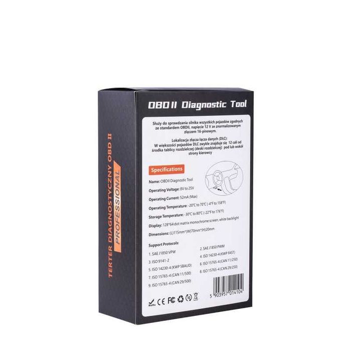 SKANER miernik OBD II KD5670