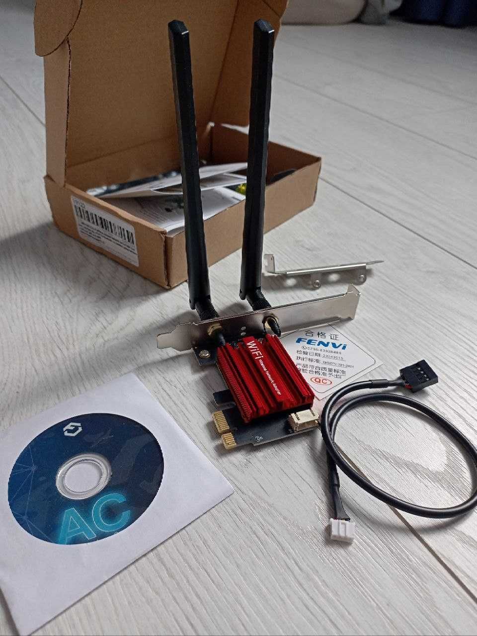 Fenvi WiFi 5 PCI-E 2,4 ГГц, 5 ГГц, 1200 Мбіт/с, 2 антени + BT 4.0