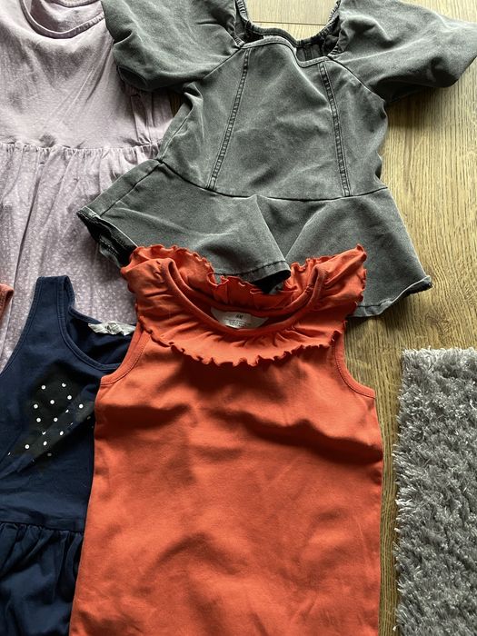 Zestaw ubranek dla dziewczynki H&M rozm 122,128 stan bdb x 12 szt