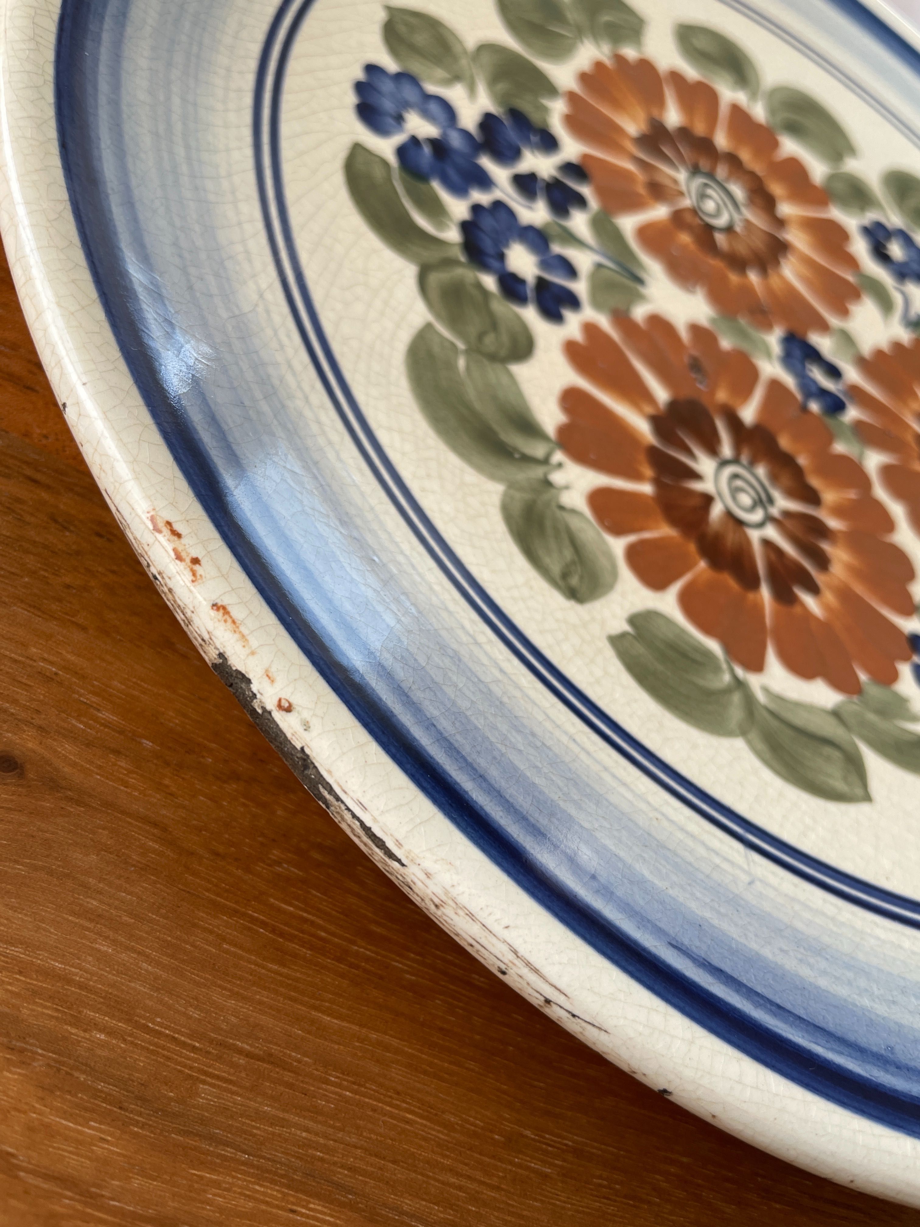 Piękny duży talerz patera - Ceramika fajans Włocławek Koło