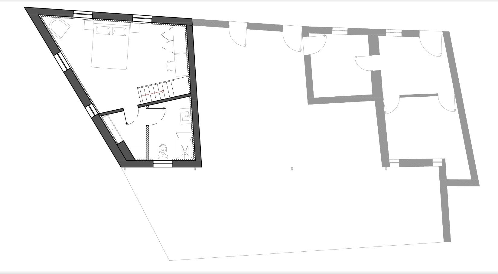 T2 duplex + T1 + logradouro