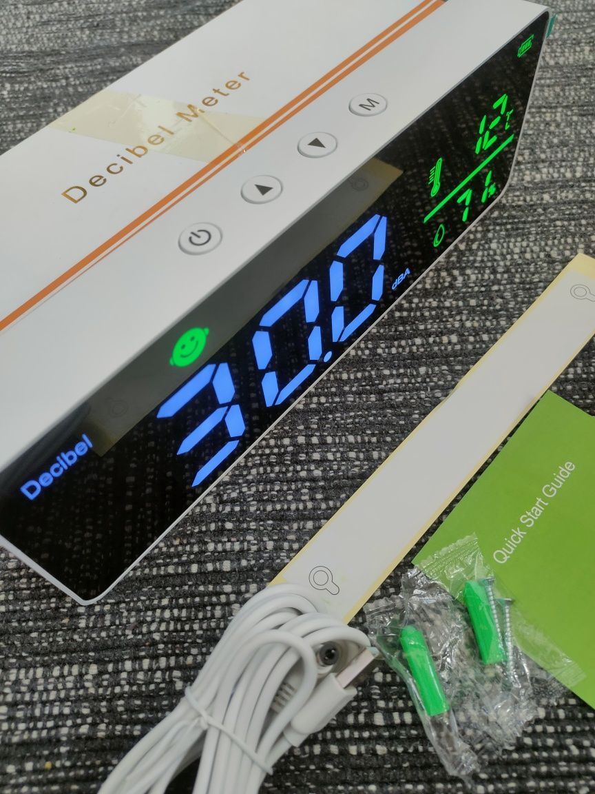 Medidor de decibéis/ temperatura e humidade