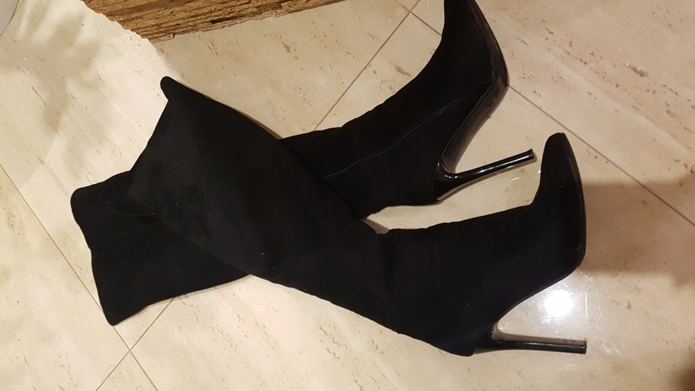 Kozaki zamszowe czarne