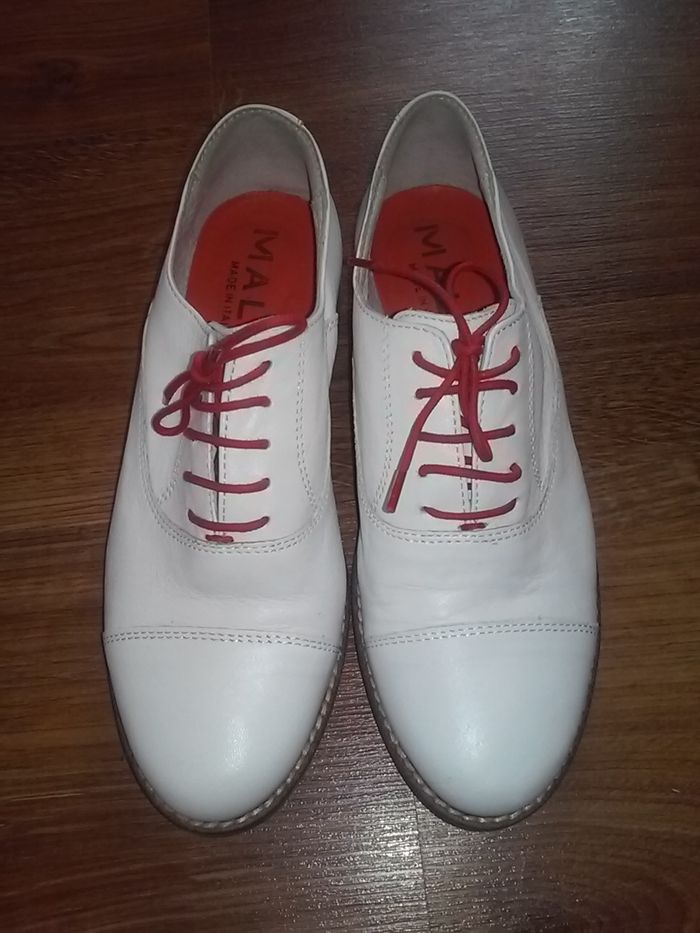 Mally Кожаные женские ботинки 36р. Белые. Черевики, туфлі