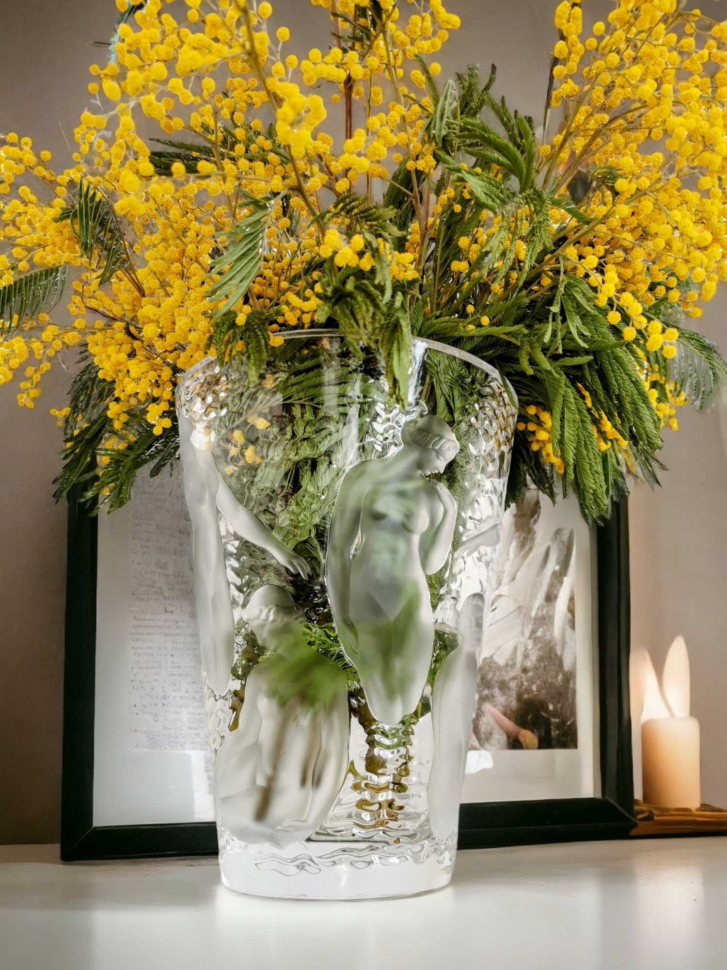 Ваза lalique Лалик Ундины ondines Франция