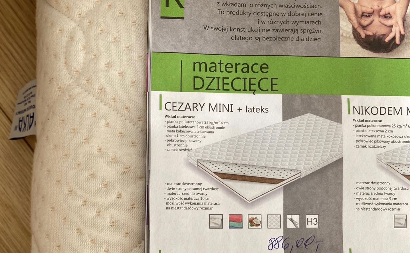 Nowy materac dla dziecka 90x200 ALKA