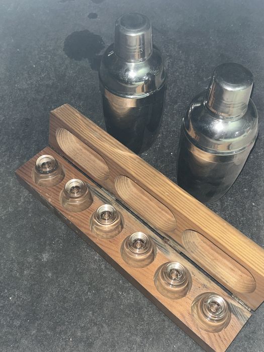 Conjunto 6 copos de shot e 2 shaker