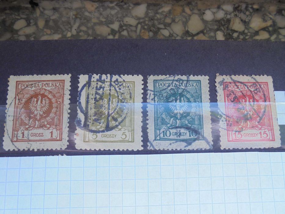 Zestaw 4 znaczków Polskich z 1924 r ZN 5