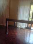 Mesa jantar cerejeira maciça com seis cadeiras 1,40/1,90x0,90