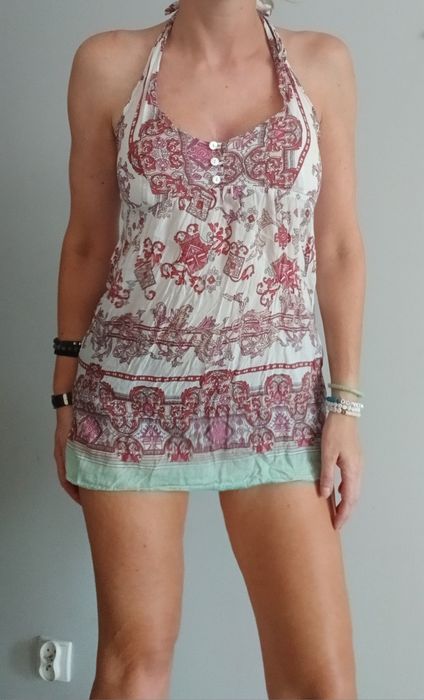 Śliczna tunika sukienka etno boho Bershka S 36 bluzka top