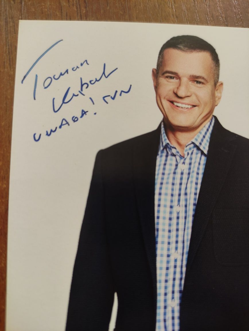 Autograf, podpis - Tomasz Kubat Uwaga! TVN Telewizja Kolekcja PL