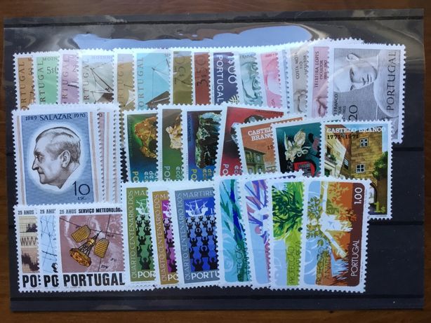 Ano completo de selos novos Portugal - 1960 a 1977