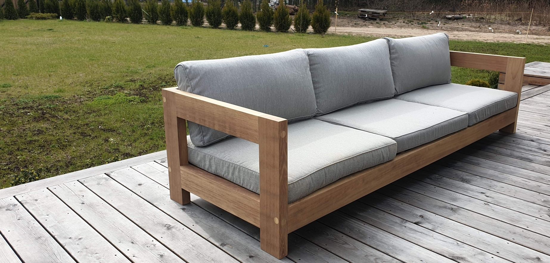 Sofa 3-4 os. tarasowa ogrodowa PREMIUM 100% drewno egzotyczne IROKO.