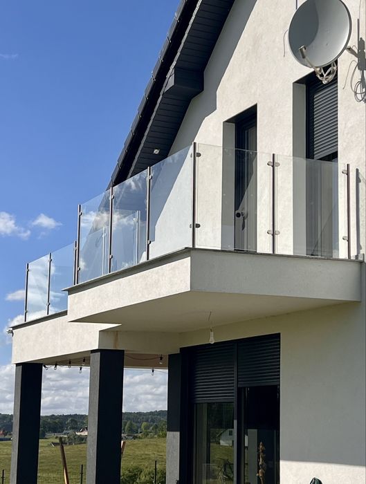Balustrada szklana ,stal nierdzewna