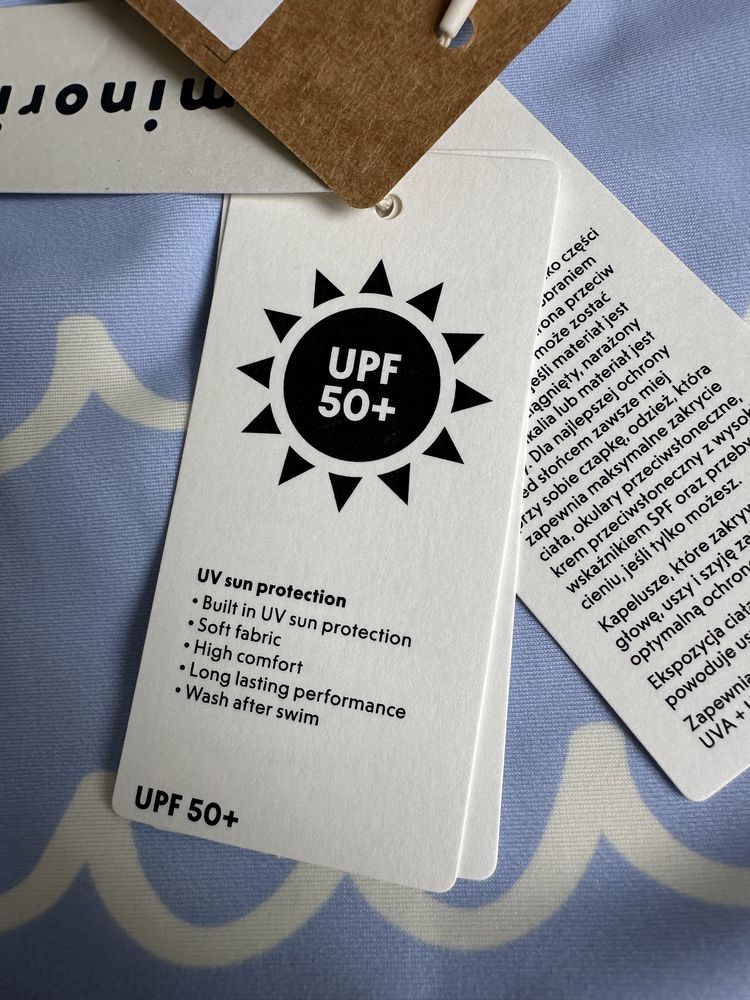 Strój UVA UVB zestaw kąpielowy UPF 50+ Minories 110 116 cm Unisex