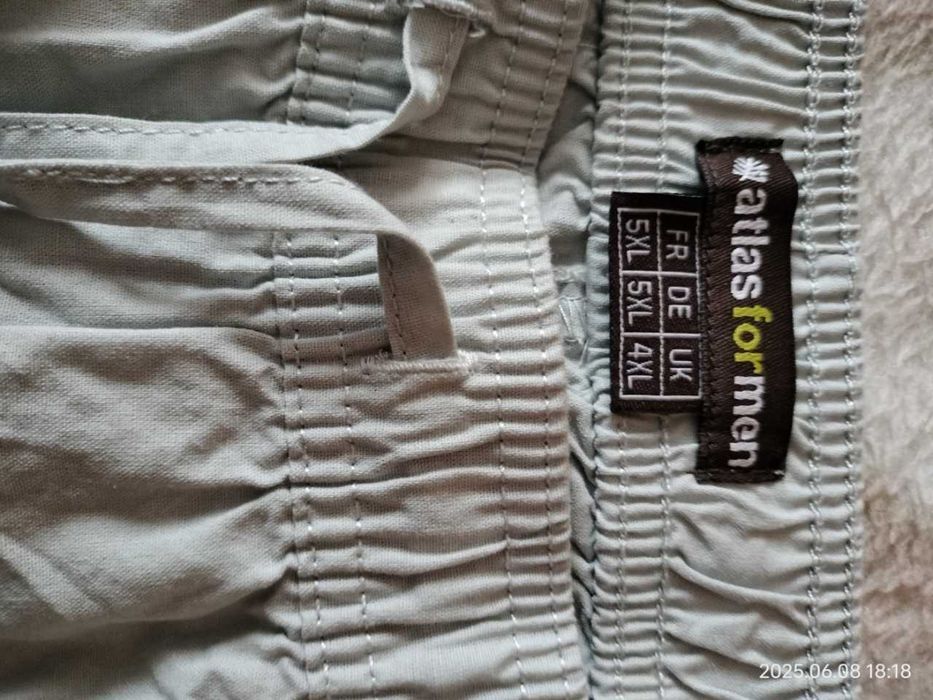 Luźne, jasnoszare NOWE spodnie-bojówki