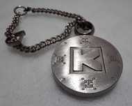 Ozdoba metalowa do torebki, zawieszka, breloczek, 28mm, 11cm, K, Kazar