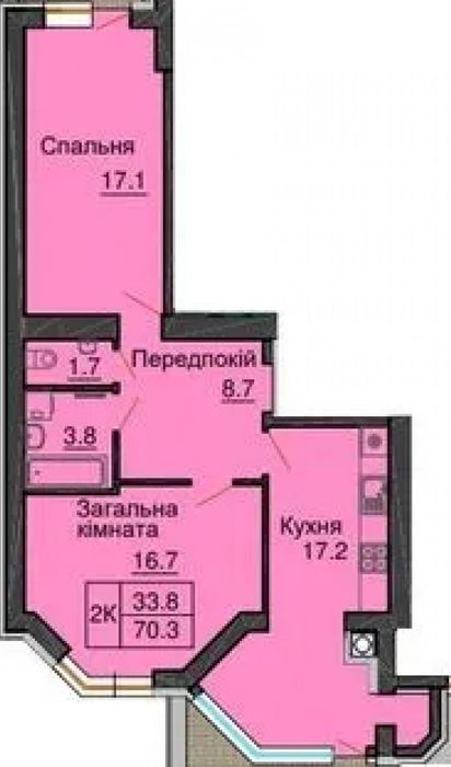 ЧУДОВА! Простора 2-к 65.2 м2 в ЖК Софія Нова!!!