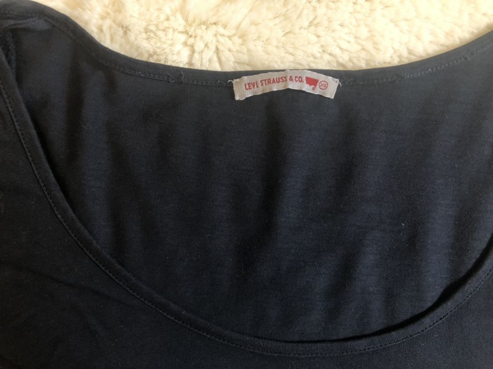 Bluzka Levi Strauss xs 34 punk rozszerzana granat