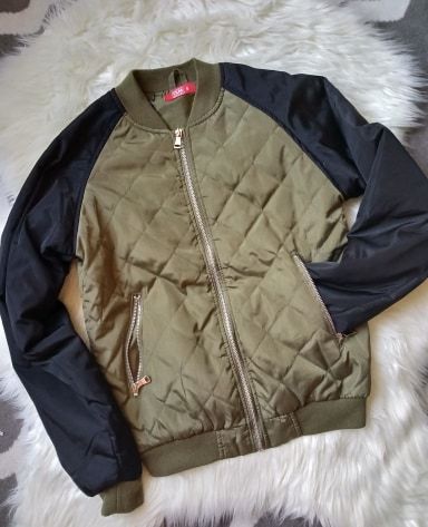 Bomberka oliwkowo czarna metalowy zamek TXM roz.S