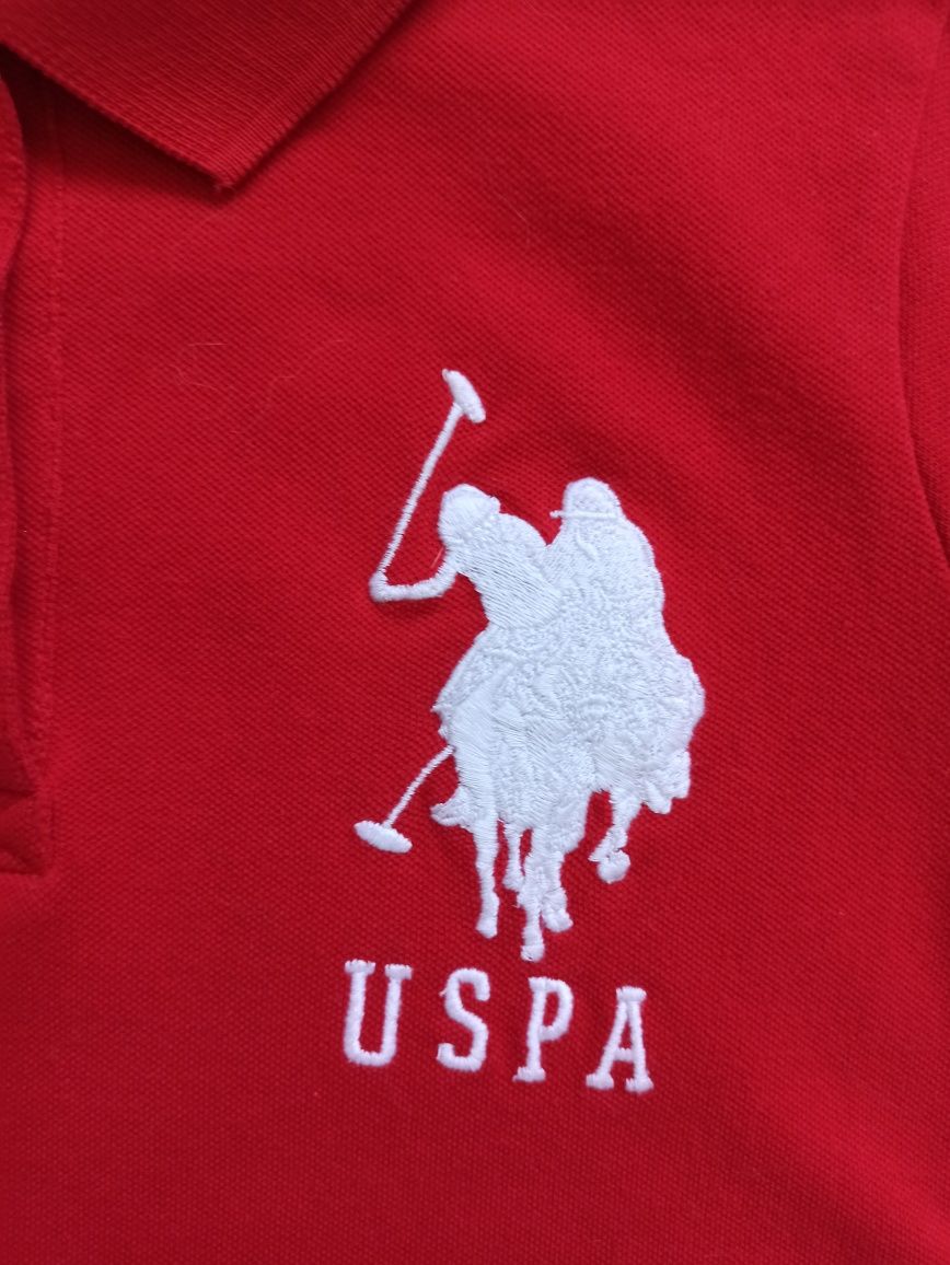Czerwona damska koszulka polo U.S. POLO ASSN