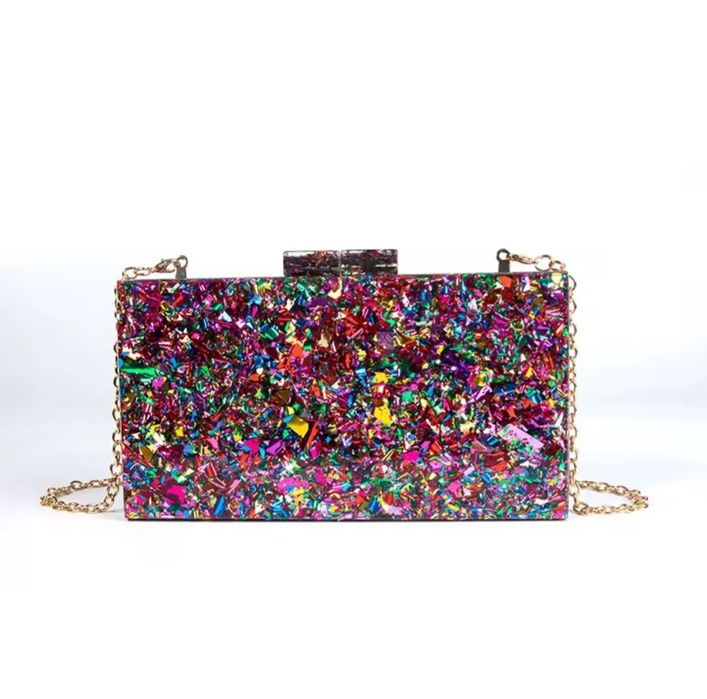 Bolsa/Pochete de senhora para festa, em acrílico