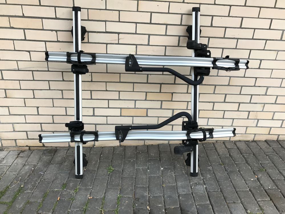 Barras thule + 2 suportes barra thule tejadilho bicicleta em alumínio