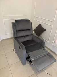 Кресло реклайнер  / крісло для педикюру / мебіль в салон / сіре /