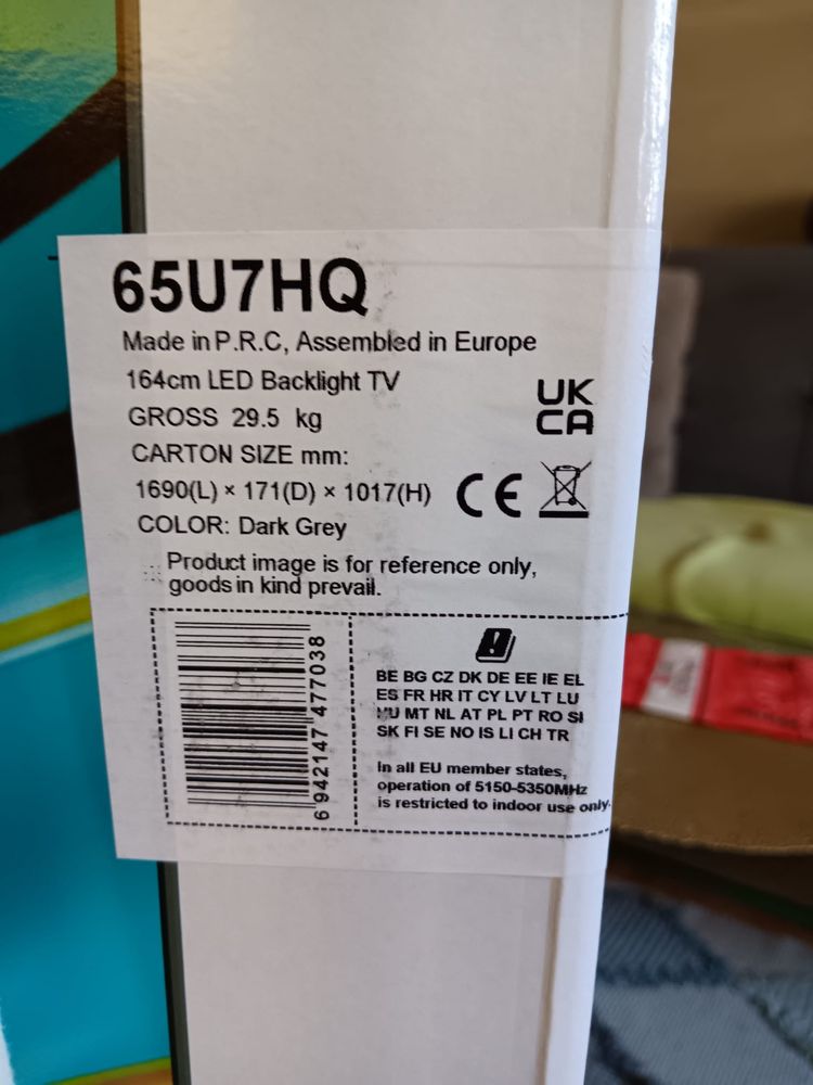 TV smart Hisense  4K 65U7HQ