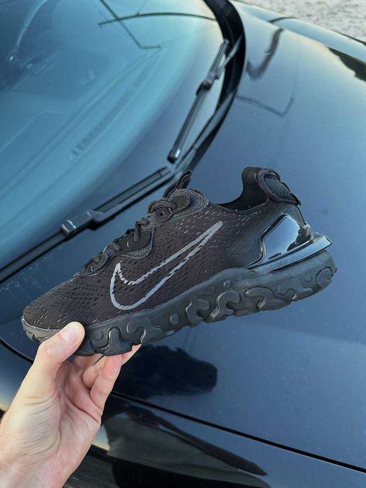 Мужские кроссовки Nike React Vision Matte Black Premium. 40-45