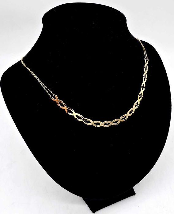 Złoty naszyjnik o splocie dekoracyjnym 585 GOLD MONEY