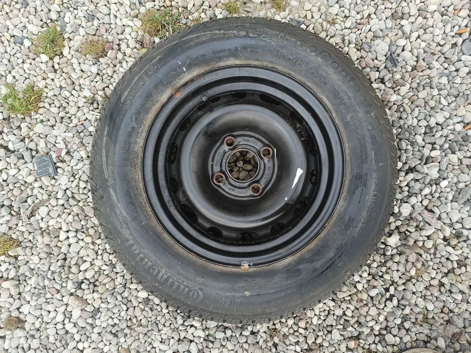 OPEL CORSA C COMBO FELGA STALOWA Z OPONĄ KOŁO DOJAZDOWE 15 2130123 ET43 155/80
