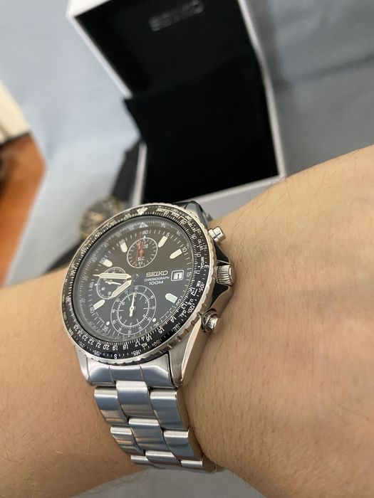 Klasyczny zegarek Seiko 7T92-0CF0 Pilot Flightmaster