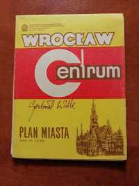 Plan miasta Wrocław. Mapa Wrocławia. Stara mapa z 1988 r.