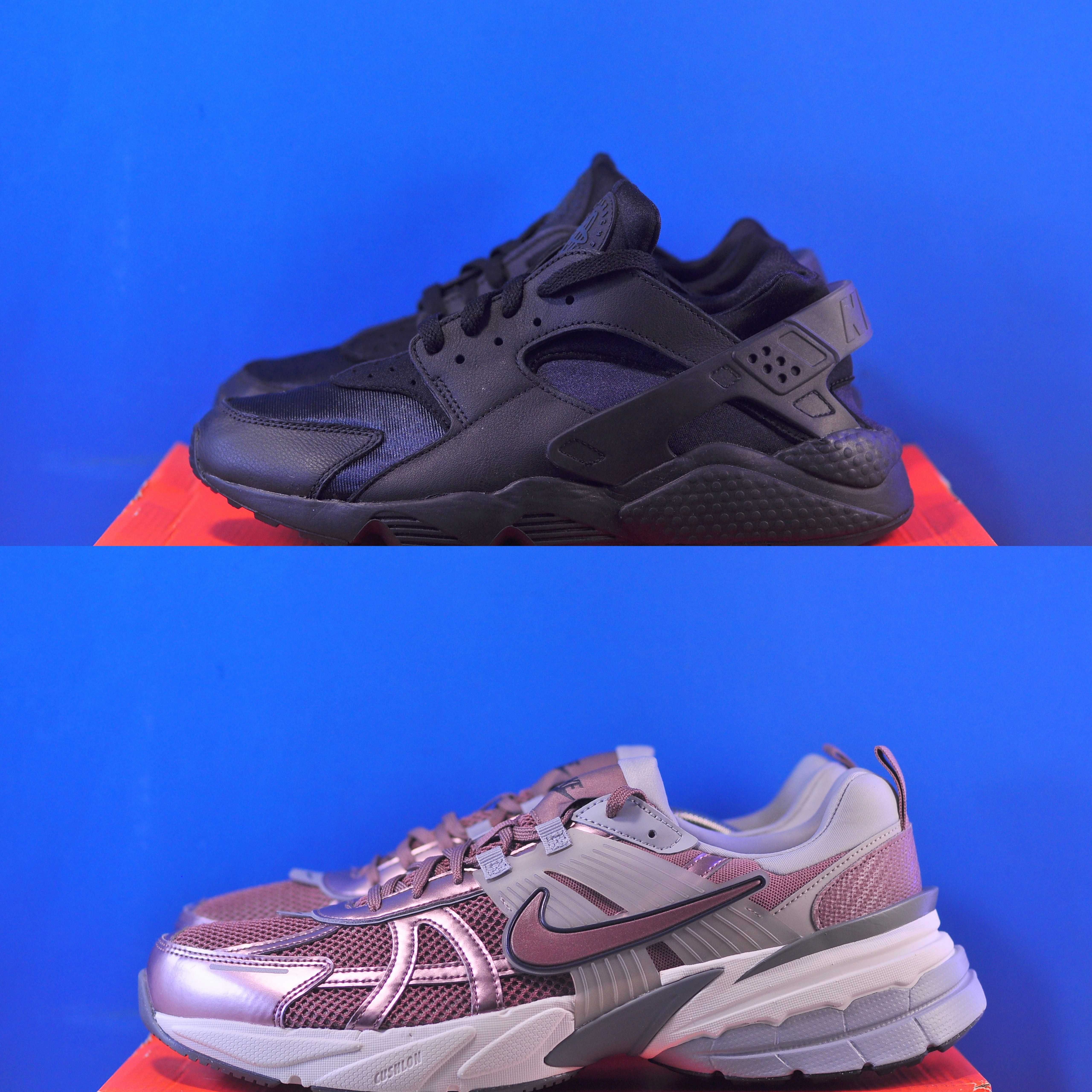 Кросівки Nike Air Huarache Black , Nike V2K Run Brown Оригінал