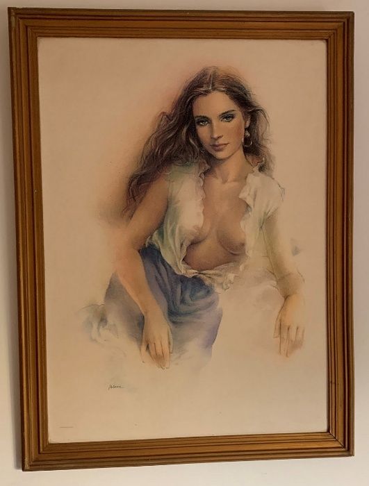 Quadro Pintado com imagem de Mulher (artista desconhecido)