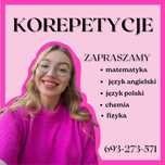 Korepetycje - matematyka - angielski - chemia- fizyka OSTATNIE MIEJSCA