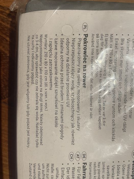 3 pokrowce na rower/skuter/motorower