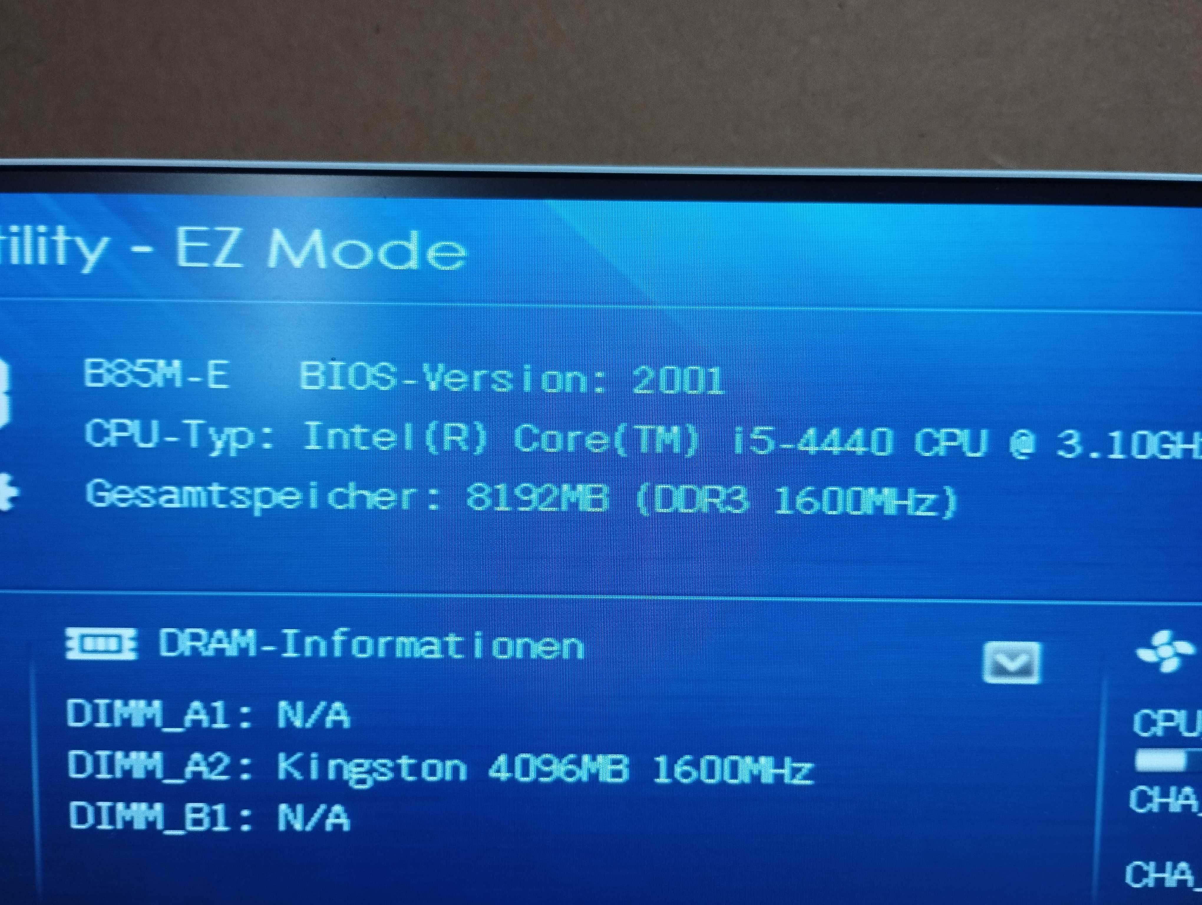 Материнська плата Asus B85M-E / Core i5 - 4440 / 8 GB DDR3 / 4 шт