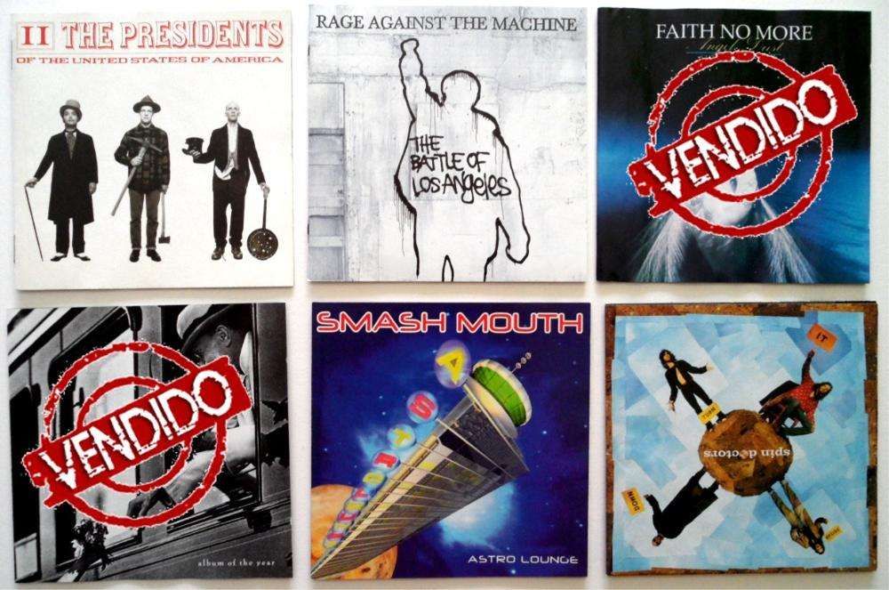 CD'S Faith No More, Rage Against Machine, Spin Doctors, Presidents USA