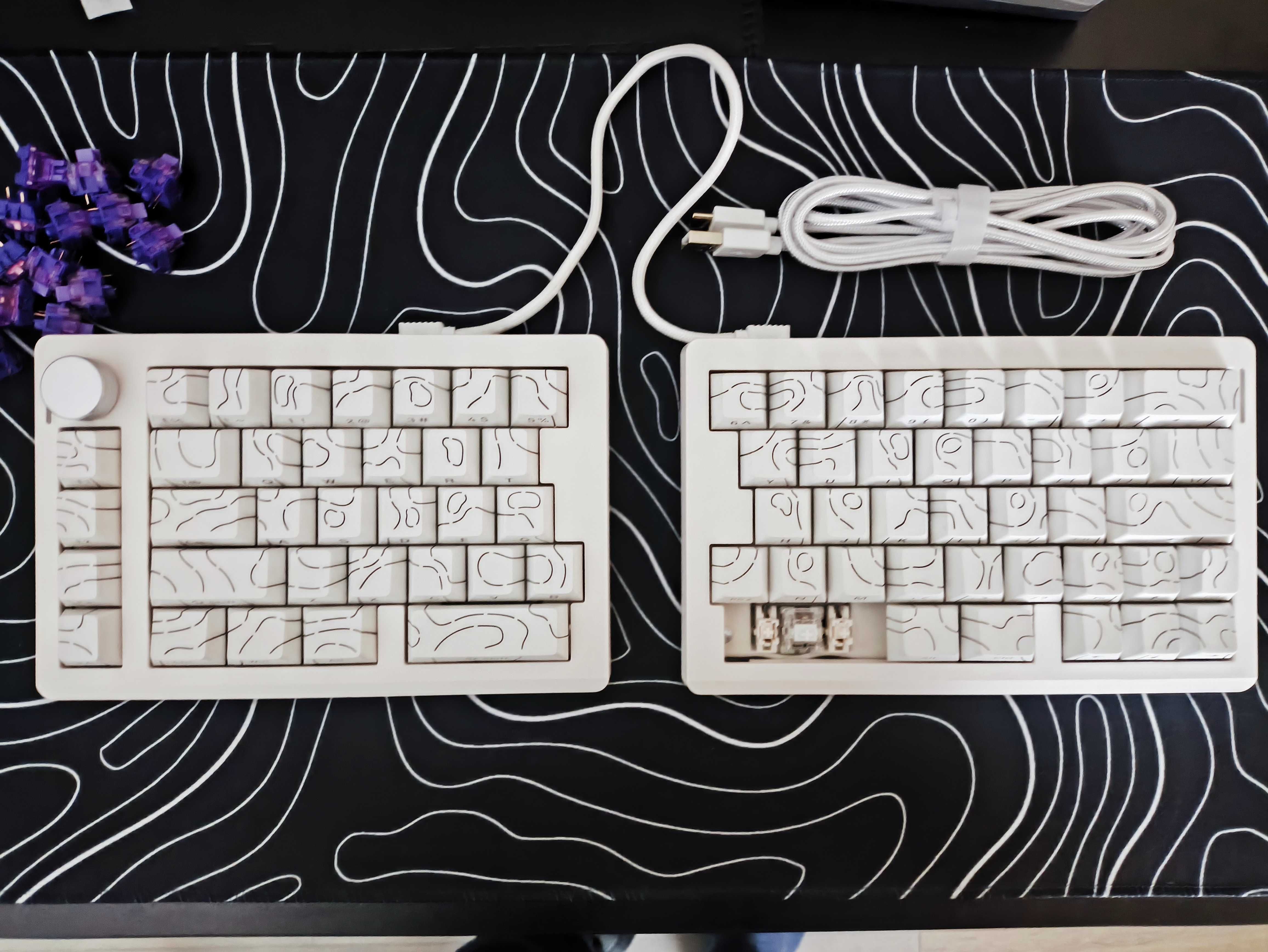 Klawiatura mechaniczna split Zuoya GMK70 -  RGB, hotswap,bluetooth/usb