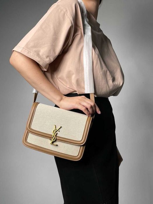 Жіноча Сумка Yves Saint Laurent Solferino Medium Canvas Crossbody Bag