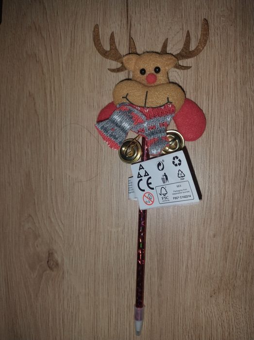 Długopis renifer święta dzwonki