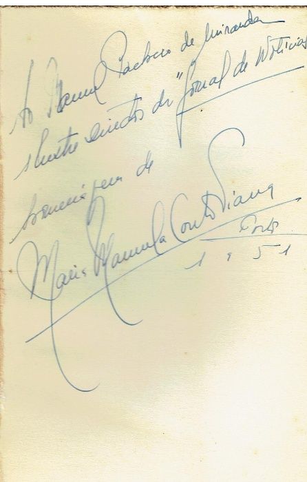 8221 A Menina Mansa de Maria Manuela Couto Viana/ Autografado