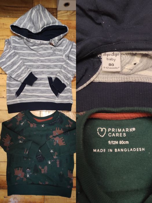 Светр на флісі на хлопчика 9-12 місяців, батник, кофта, светрик