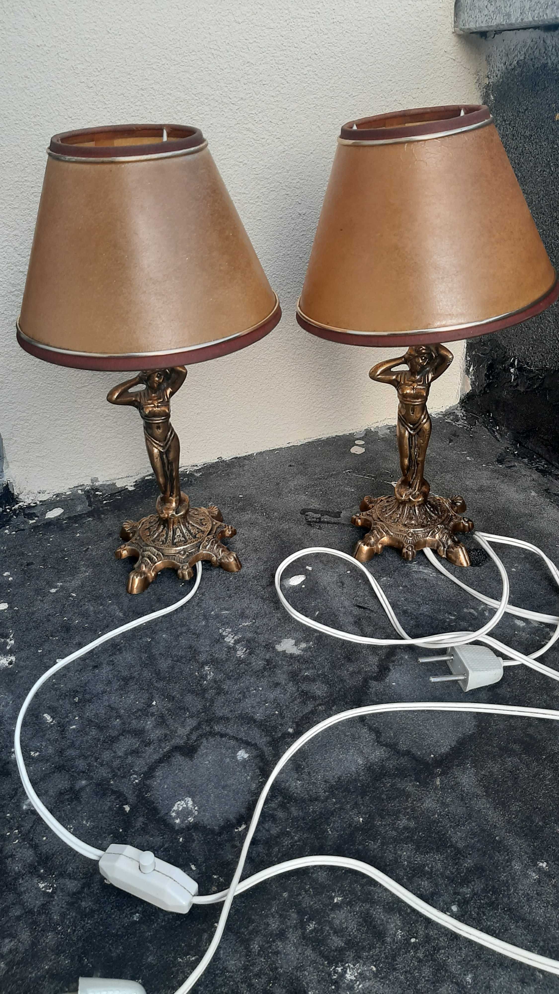 candeeiros de mesinha de cabeceira em bronze